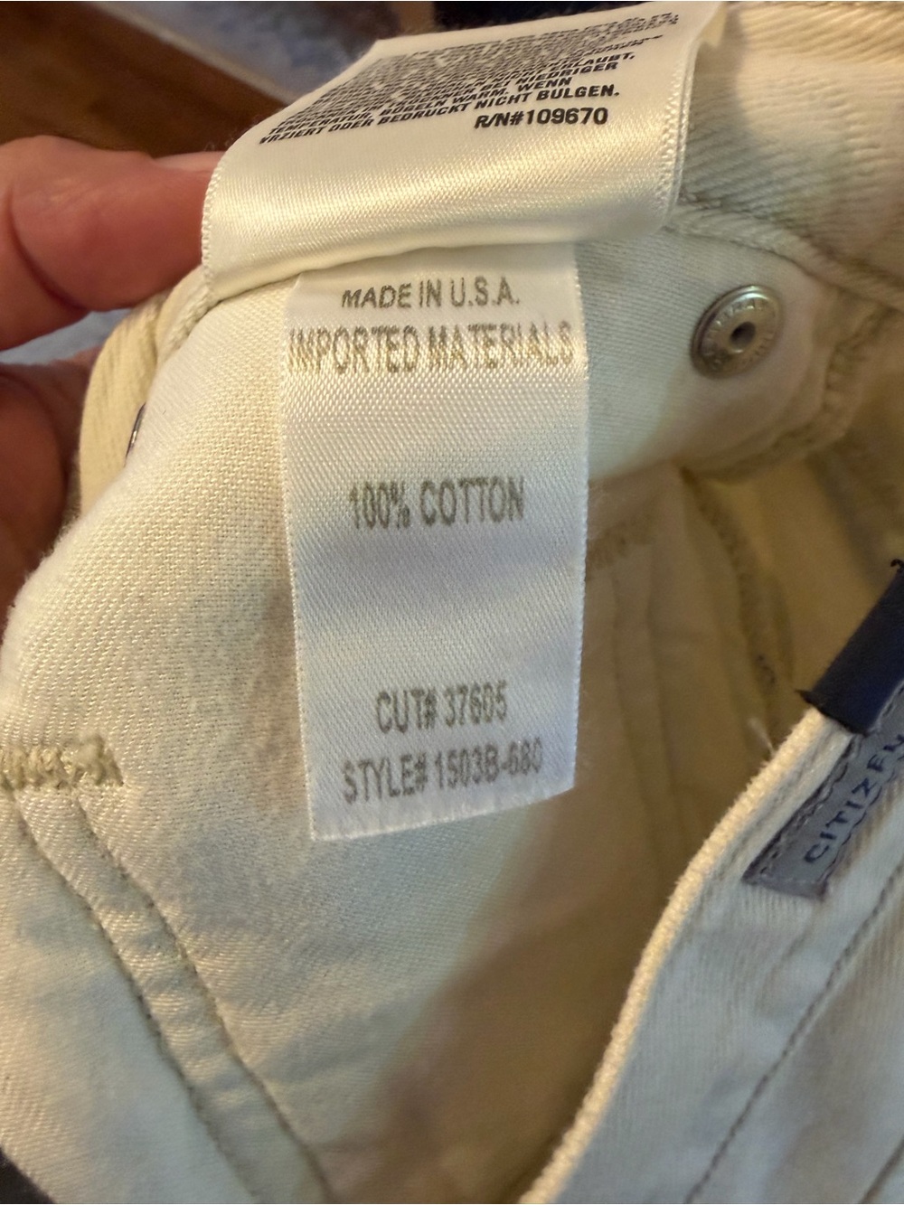 Citizens Of Humanity NWT 25 Emerson Slim Boyfriend Cream Denim Mid Rise - Picture 13 of 13